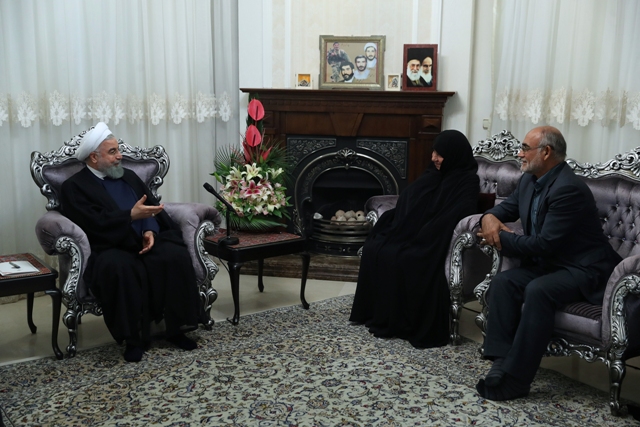 Pres. Rouhani: Families of martyrs, veterans source of honour for entire Iranian nation