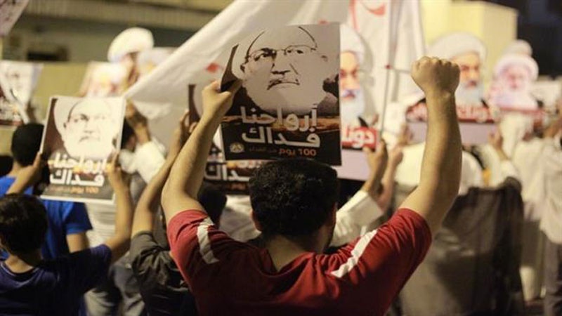 Bahrainis stage protest in solidarity with Sheikh Isa Qassim, detained opposition figures