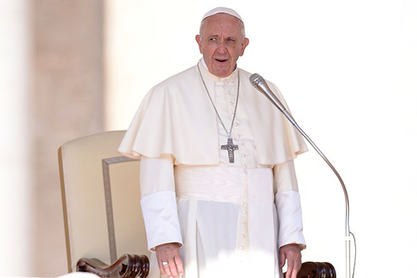 ローマ法王が、人類に対する核兵器の危険性に警告