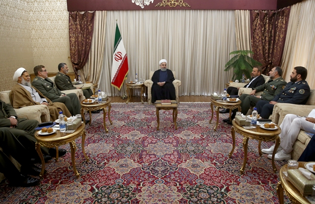 Pres. Rouhani: Our nation, armed forces' dignity an Islamic Revolution goal