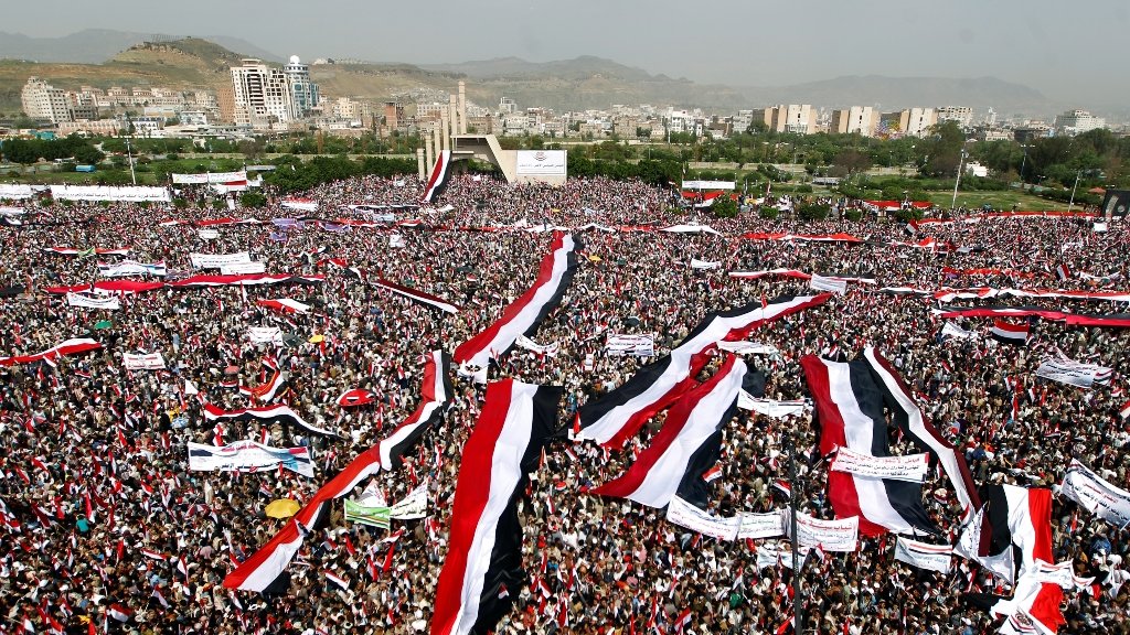 Yemeni people stage rally in solidarity with Palestinians