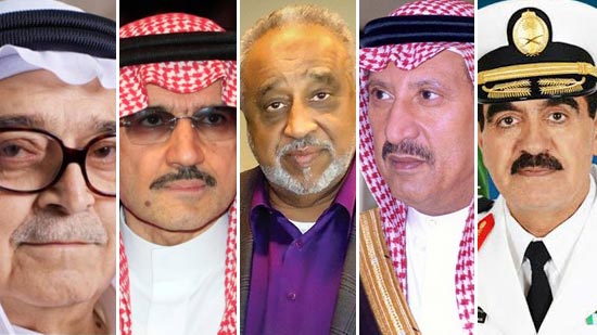 قائمة الأمراء والمسؤولين المحتجزين في السعودية على خلفية قضايا فساد +(الأسماء والصور)