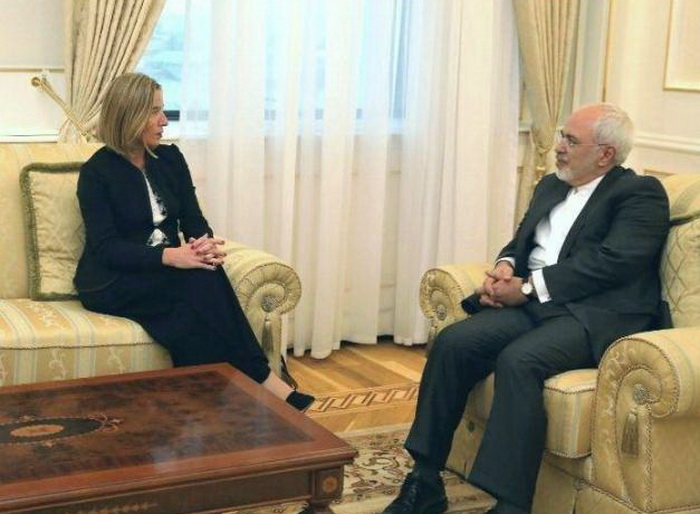 Iran's Zarif, EU diplomat Mogherini meet on sideline of int'l conference in Uzbekistan