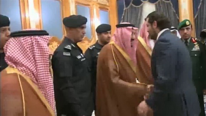 Lebanese PM Saad Hariri meets Saudi Arabia's King Salman