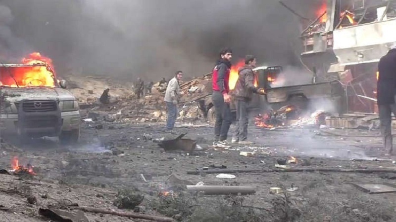 دیرالزور میں کار بم دھماکہ، 50 افراد جاں بحق اور زخمی