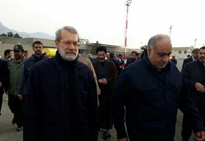 Iran Parliament speaker arrives in quake-hit Kermanshah