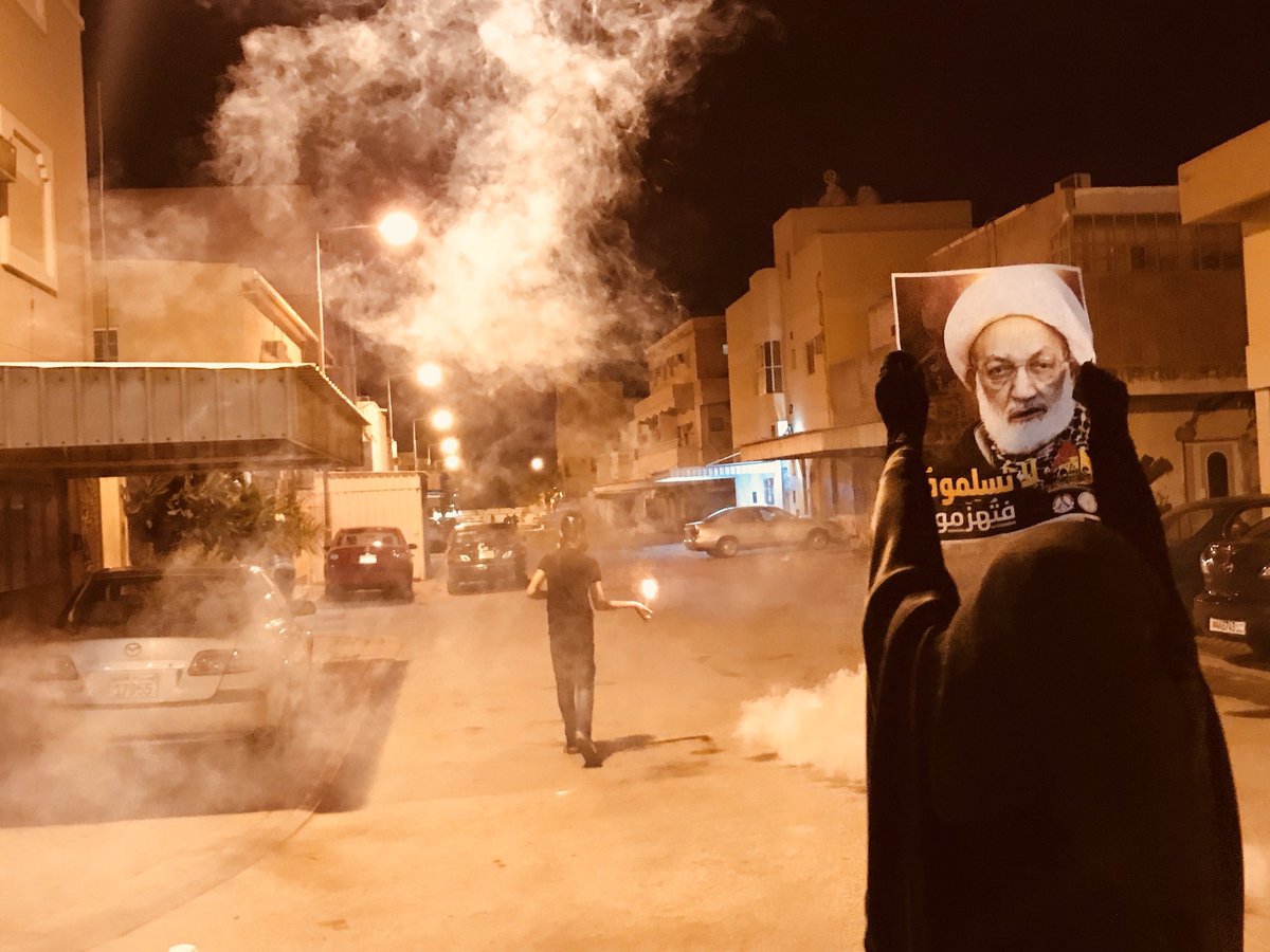 البحرين تشهد تظاهرات واسعة ضد الحصار العسكري المفروض على منزل آية الله الشيخ قاسم