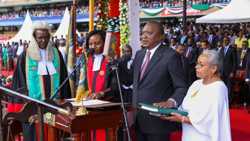 An Gudanar Da Bikin Rantsar Da Shugaban Kasar Kenya Uhuru Kenyatta A Wa'adin Shugabancinsa Na Biyu