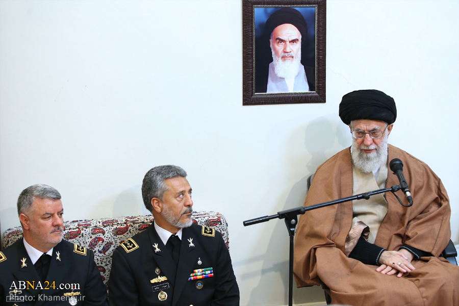 تقرير مصور / قائد الثورة الاسلامية يستقبل قادة القوة البحرية