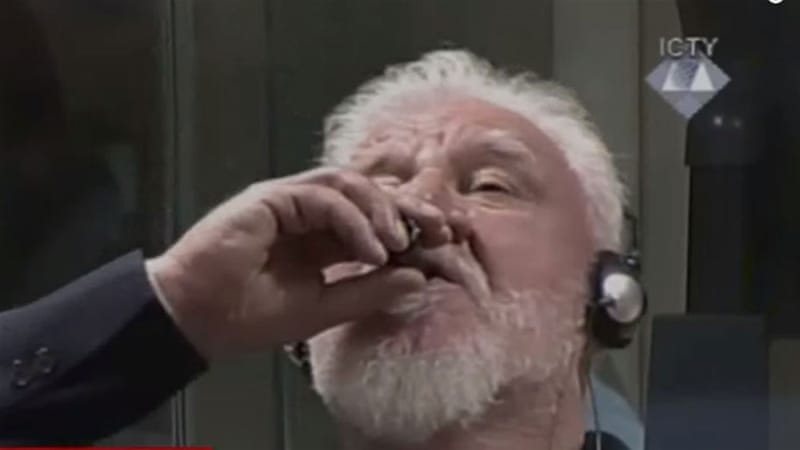 Pesalah Perang Bosnia Minum Racun