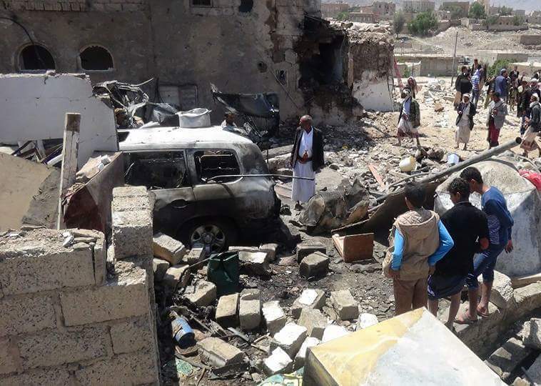 استشهاد مواطن يمني بغارة للعدوان استهدفت سيارته بمأرب