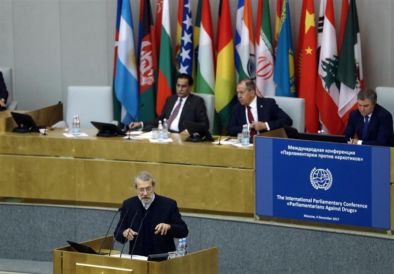 Iran's Larijani calls for fair rules on drug war