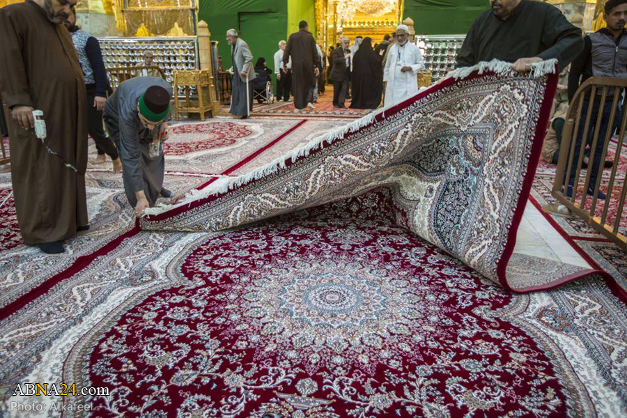 Berita Bergambar: Para Petugas Di Makam Hadrat Abbas Bentang Permaidani Baharu