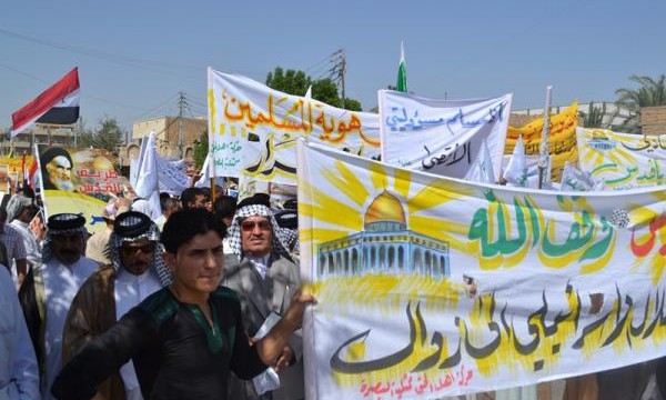 انطلاق مظاهرات حاشدة في عموم العراق نصرة للقدس الشريف