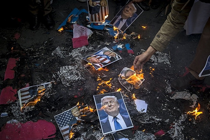 Students in Tehran protest Trump’s embassy move 