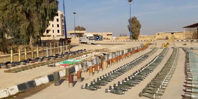 Découverte d’armes et de munitions de «Daech » à Deir Ezzor et Homs