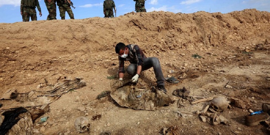 Iraqi security forces uncover two Izadi mass graves in Sinjar