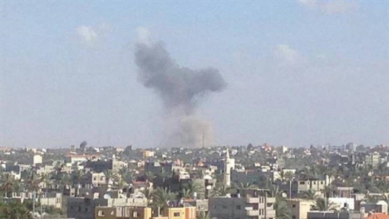 صہیونی فوجیوں کے فلسطین کے مختلف علاقوں پر فضائیہ حملے جاری