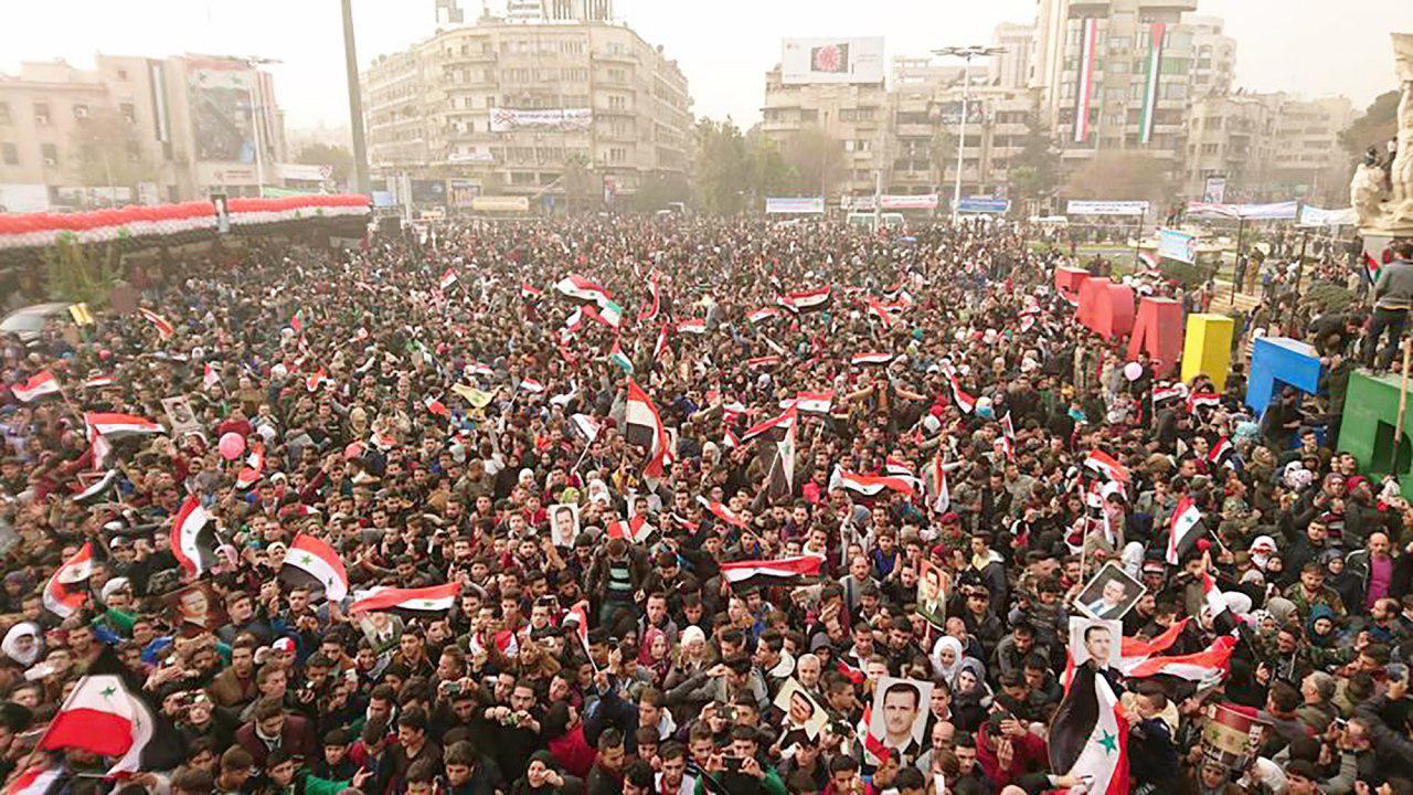 احتفال جماهيري في حلب بمناسبة مرور عام لانتصارها على الإرهاب