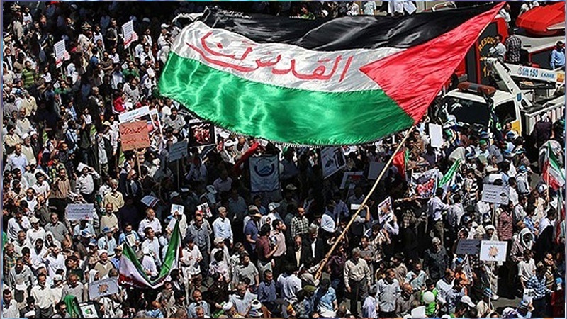 فلسطین میں امریکی صدر کے مخاصمانہ فیصلے کے خلاف یوم غضب منایا گیا