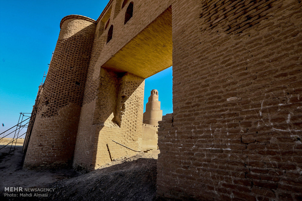 تصویری رپورٹ: سامراء کی جامع مسجد اور قلعہ