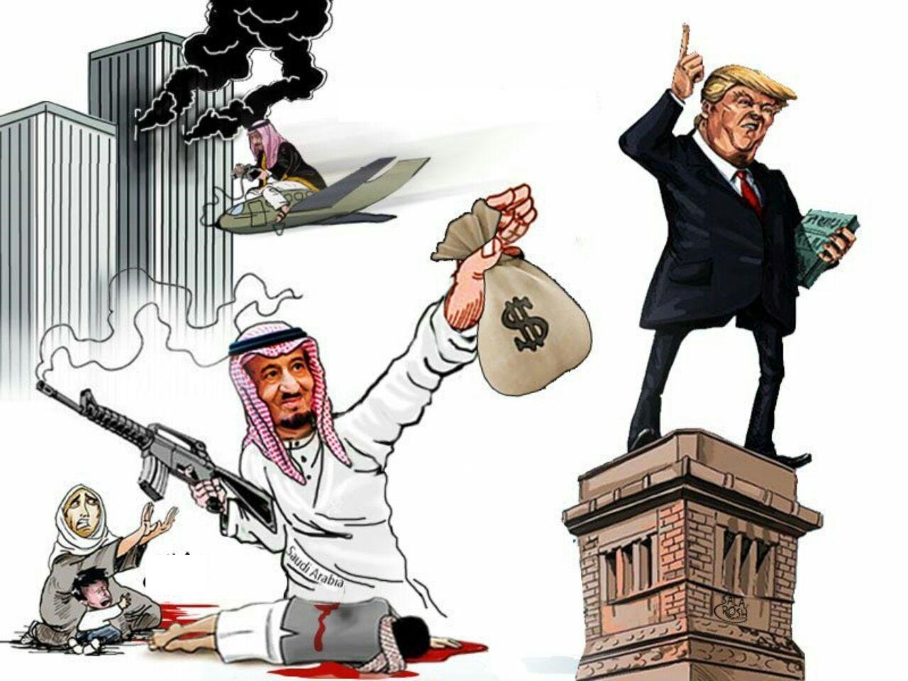 کاریکاتیر/ الارهابي السعودي والأمريكي في العالم