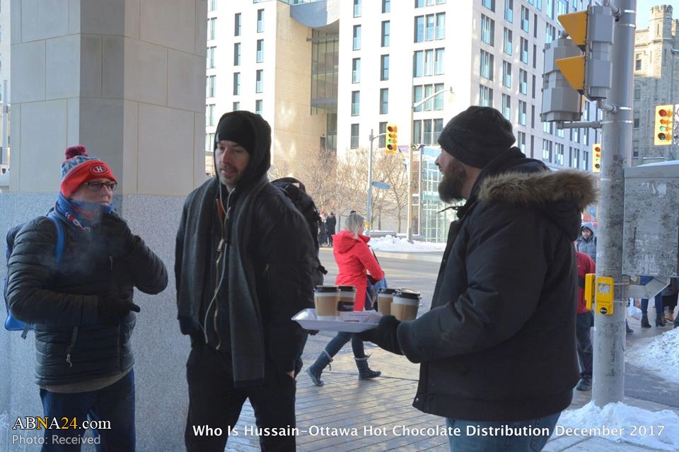 Serving hot tea for love of Imam Hussain in Ottawa 