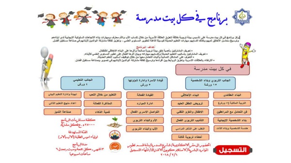 انطلاق برنامج "في كل بيت مدرسة"