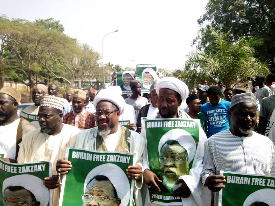 Huge Peaceful Free Zakzaky protest right now in Abuja / Photos (1)