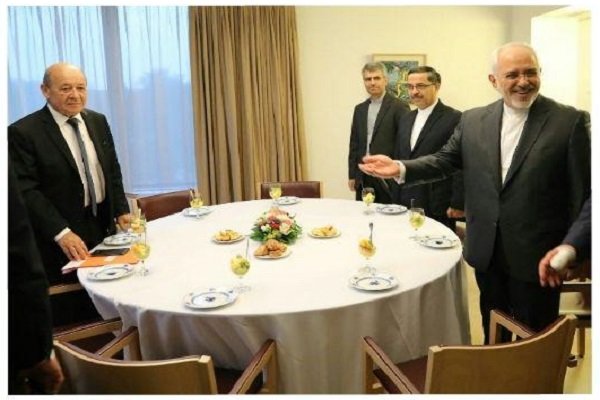 ایران اور فرانس کے وزراء خارجہ کی ملاقات