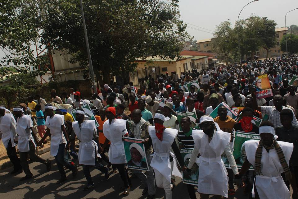 'Free Zakzaky' protest in Abuja, Nigeria