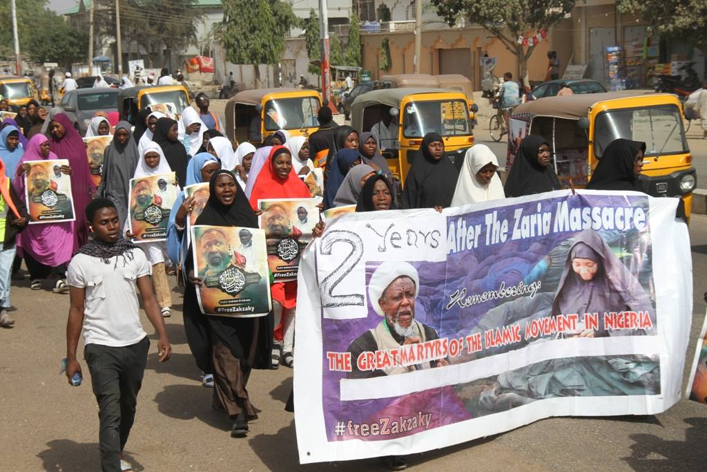 'Free Zakzaky' protest in Kano, Nigeria