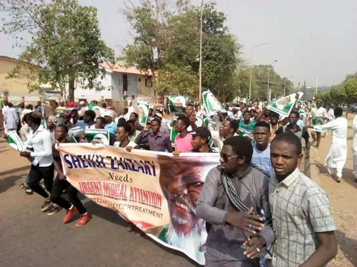 Peaceful 'Free Zakzaky' protest in Abuja on 5th day
