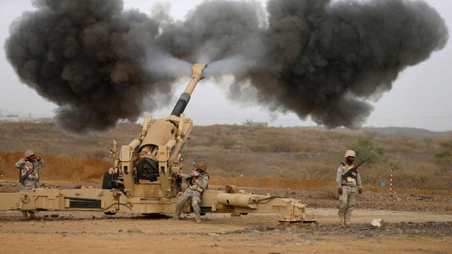 Ataque de Represalia de Fuerzas Yemeníes con Misiles una Base Saudí en Nayran 