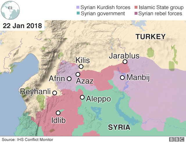 Several Syrian villages captured by Turkish forces,   a soldier killed