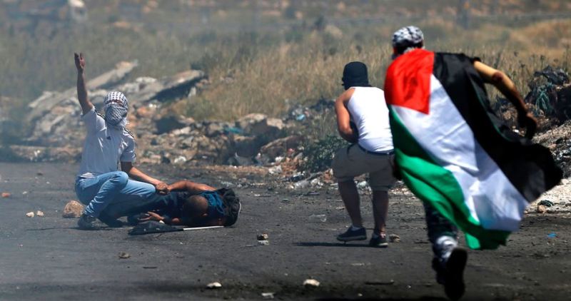 Zionist regime attack Palestinian protesters in Jericho, 44 injured