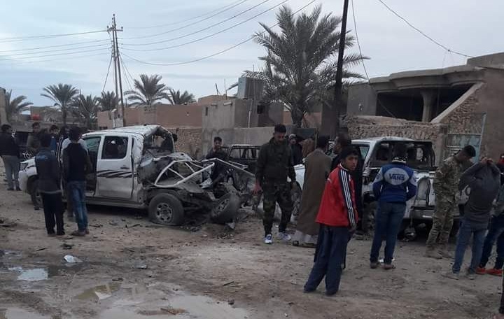 مروحية امريكية تقتل وتصيب 18 شخصا بينهم مدير شرطة بناحية البغدادي+(صور)