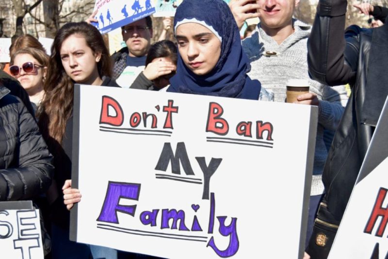 US Muslim, Non-Muslim protesters criticize Trump Travel Ban 