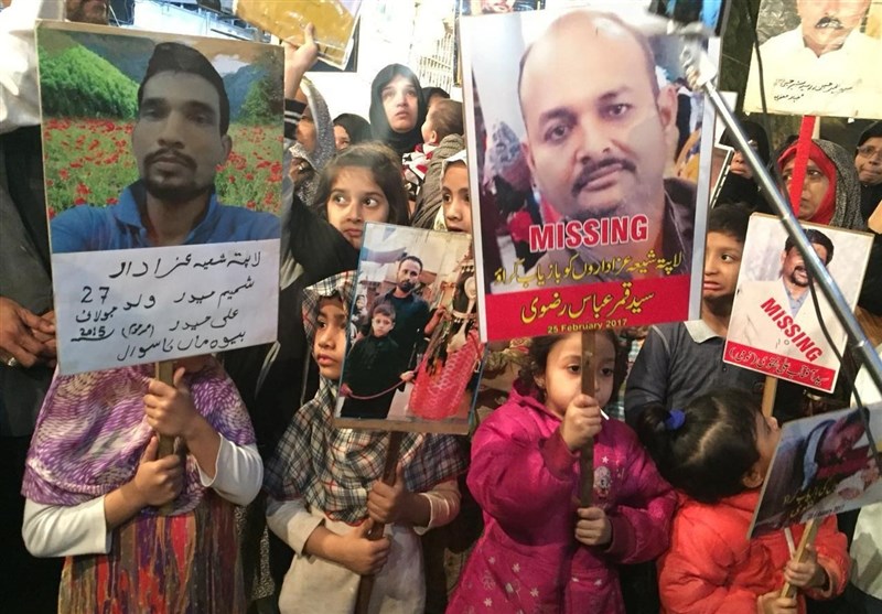 کراچی میں شیعہ لاپتہ افراد کی بازیابی کے لیے احتجاجی مظاہرہ+ تصاویر