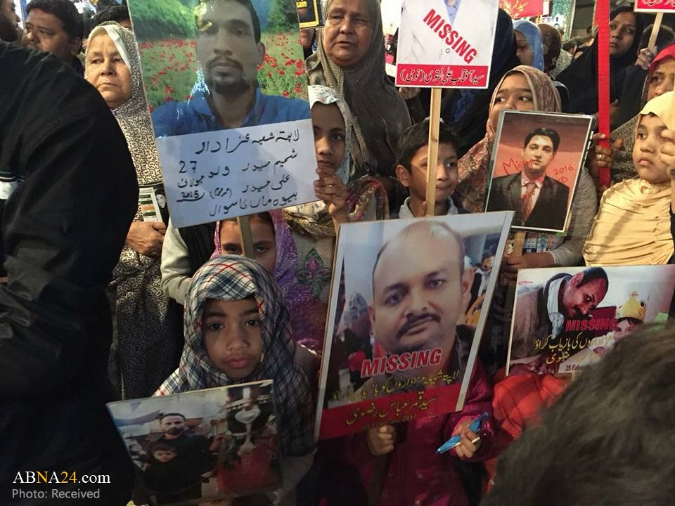 Pakistani families stage demonstration to demand release of missing Shia Muslims 