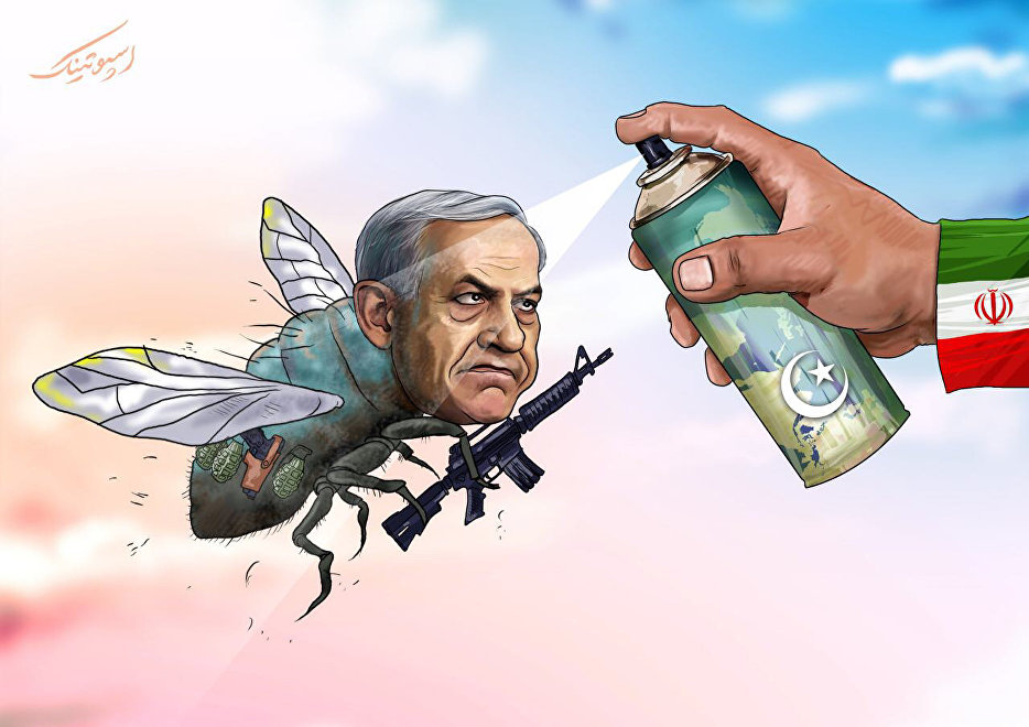کاریکاتیر/  هكذا تقضي ايران على إسرائيل