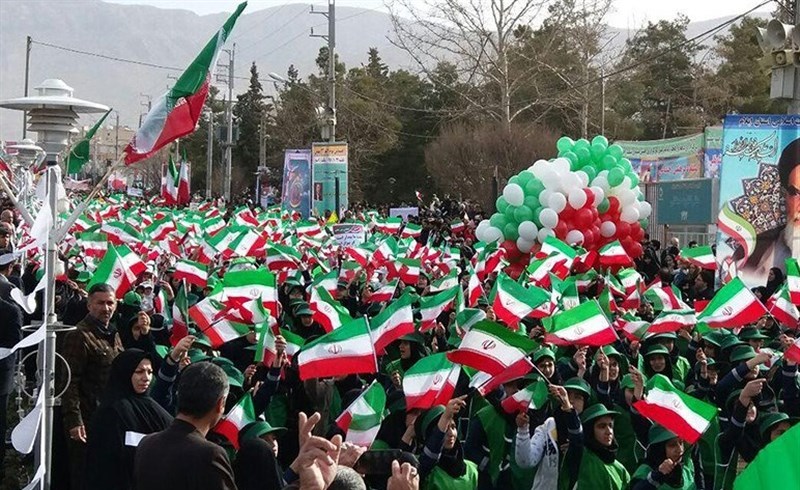 Iranian people mark Islamic revolution anniversary