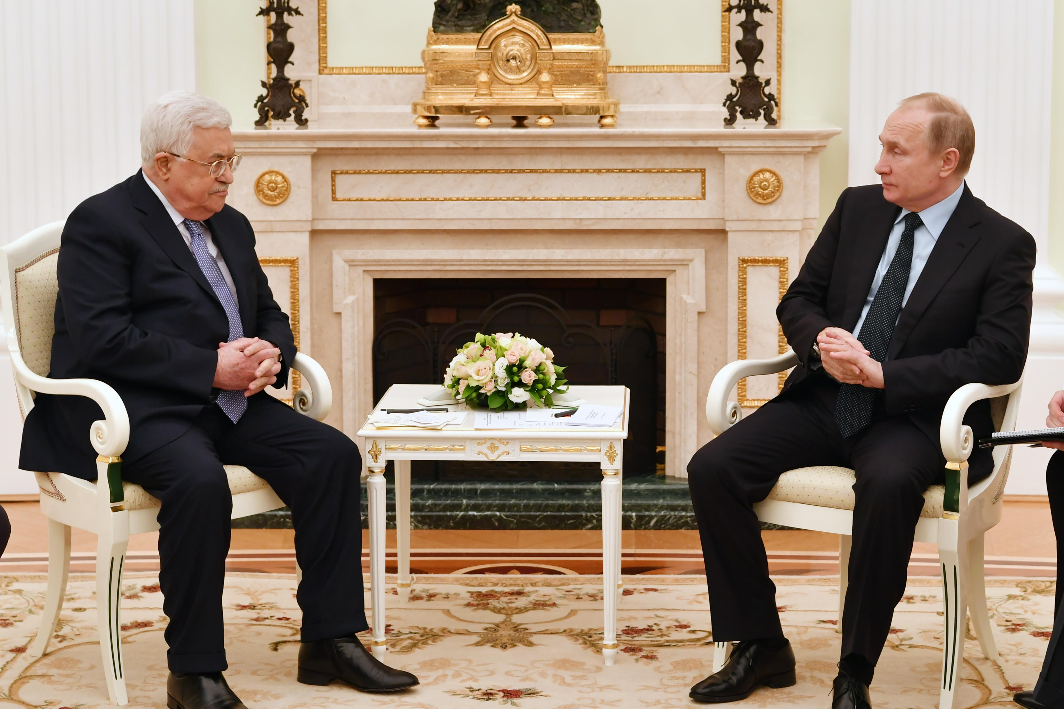  Palestinian President Abbas meets Putin to discuss US mediation role