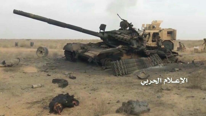 الجيش اليمني يدمر دبابة للجيش السعودي في جيزان