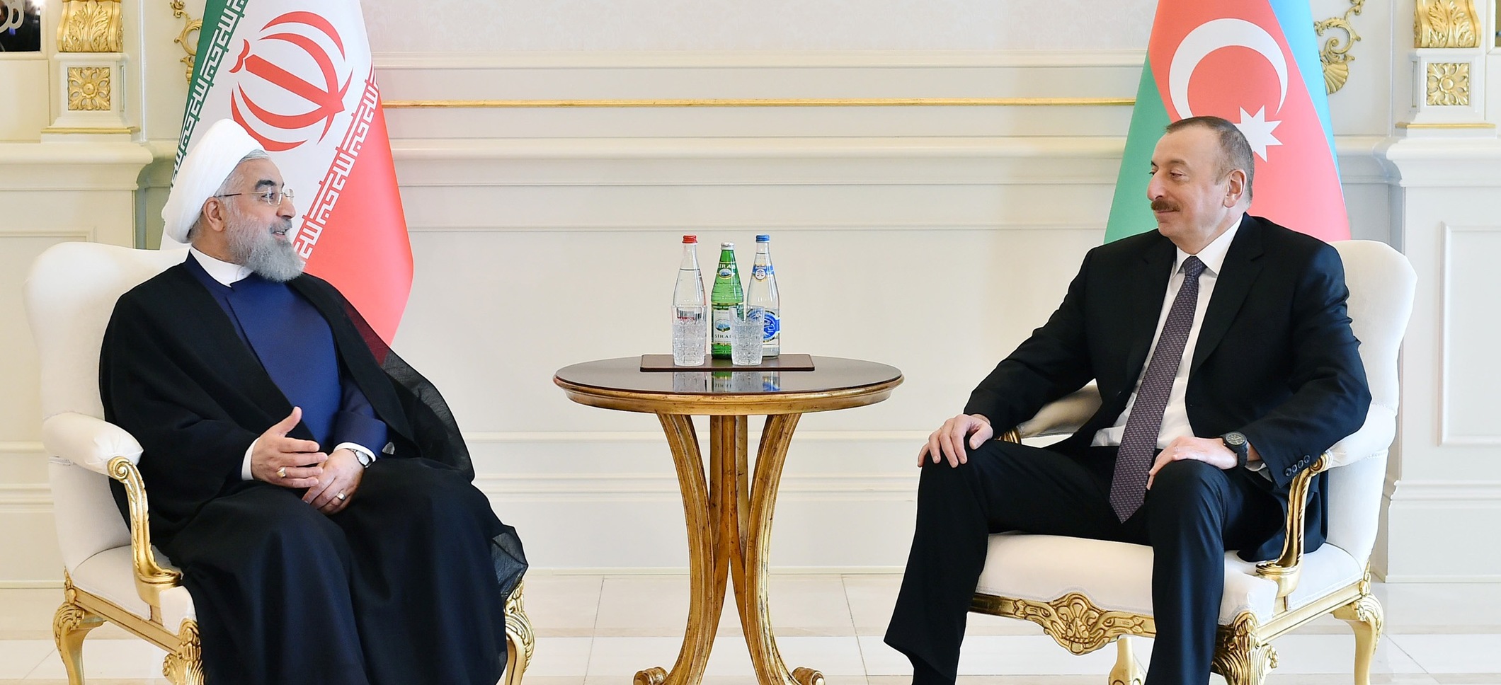 Бакыда ИИР вә Азәрбајҹан президентләринин ҝениш тәркибдә ҝөрүшү олуб - Фото