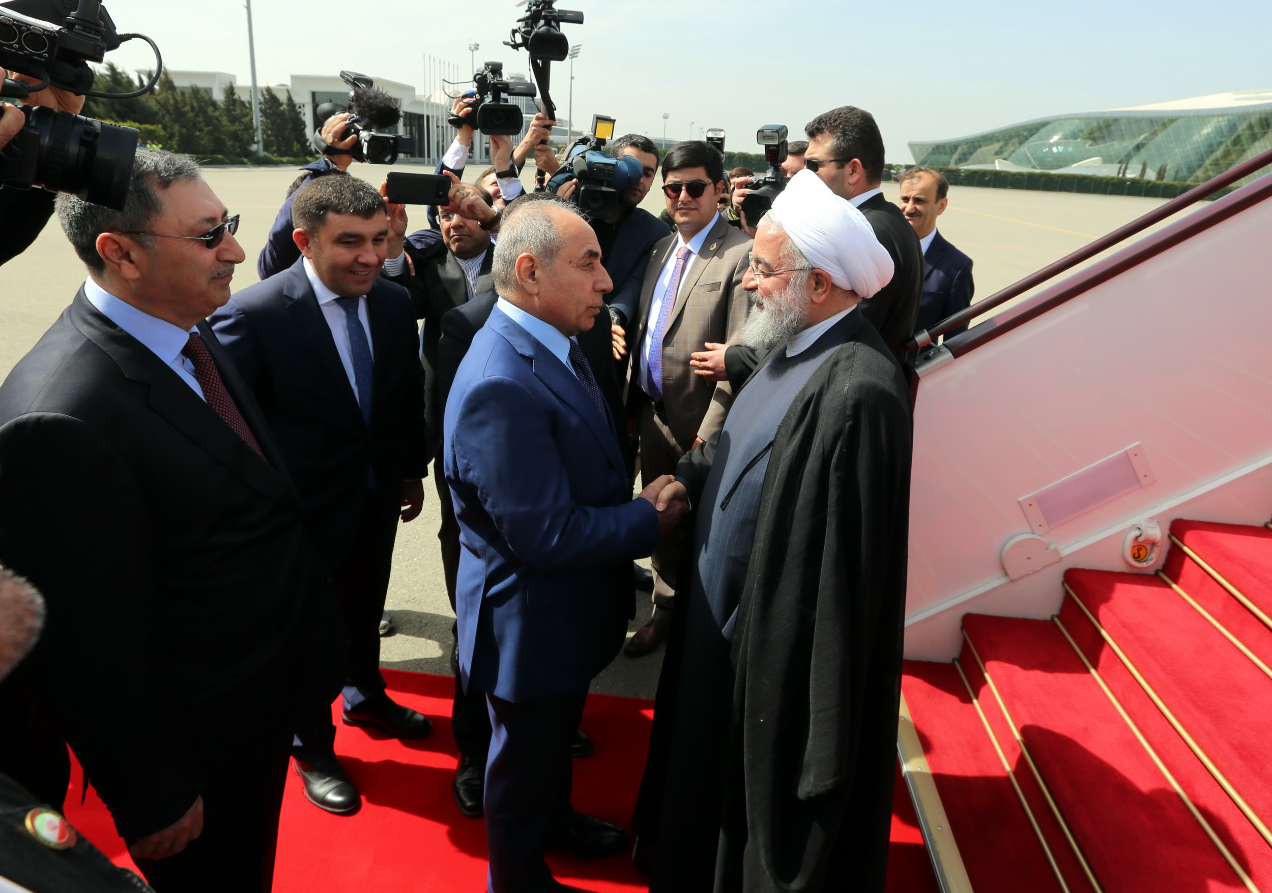 Iran's President arrives in Baku