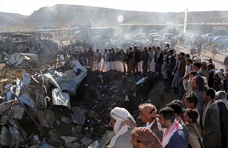 اليمن: استشهاد امرأتين وإصابة أربعة في غارة للعدوان بصعدة