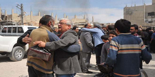 More than 40,000 persons return homes in towns of eastern Ghouta