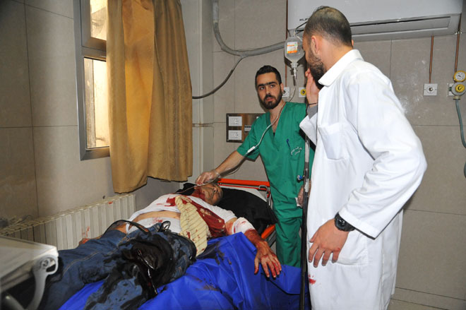 Six civilians martyred, 35 injured in shelling attacks by terrorists on Damascus / Pics