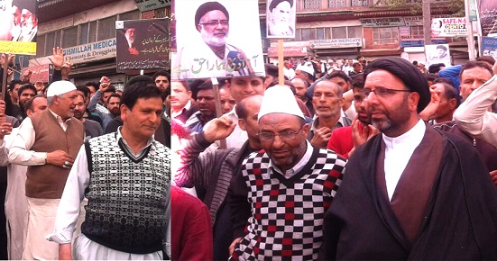 شوپیان سانحہ کے خلاف بڈگا م میں انجمن شرعی شیعیان کا احتجاجی مظاہرہ